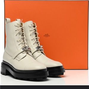 Hermes Funk ankle boot white
